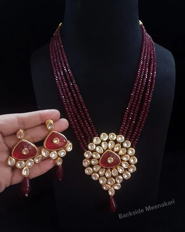 Brass__Long_Kundan_Meena_Necklace_Set_and_Earrings