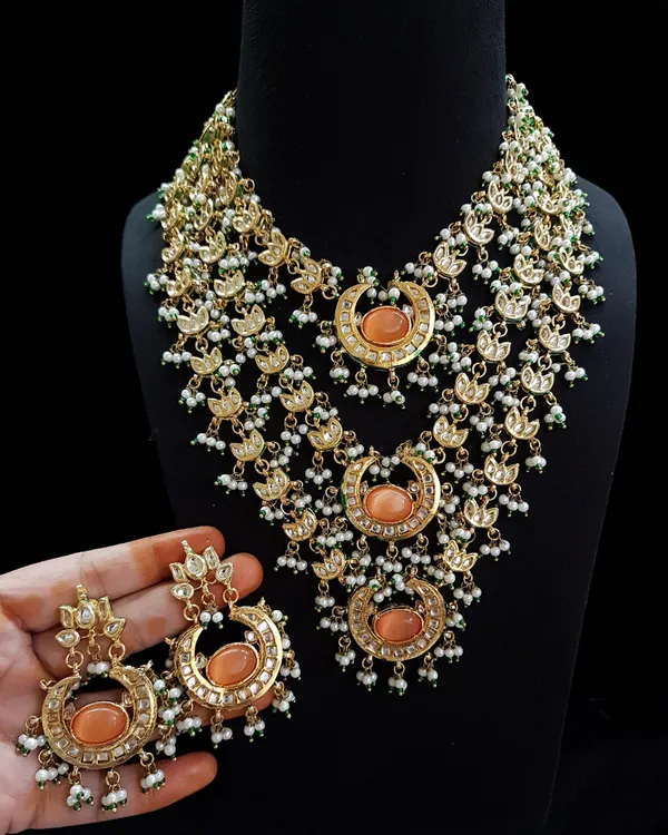 Brass_Multiline_Heavy_Necklace_Set_and_Earrings