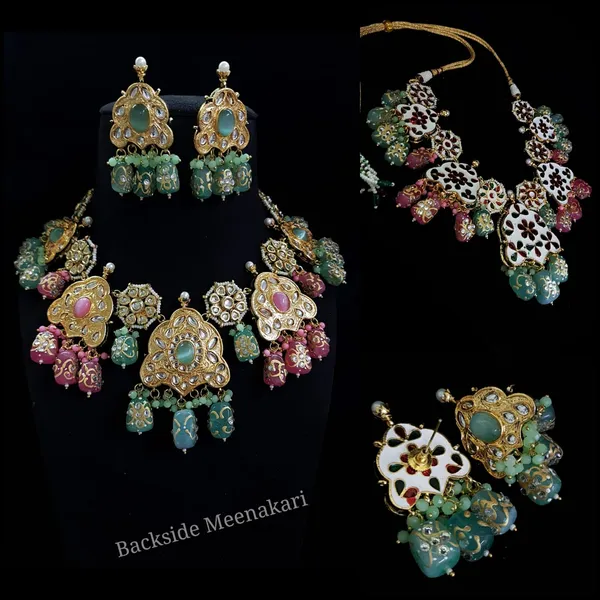 Brass_Choker_Necklace_Set_and_Earrings