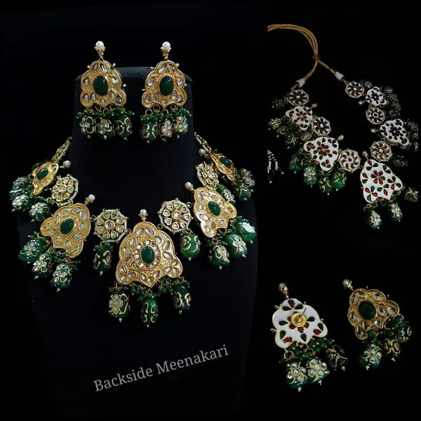 Brass_Choker_Necklace_Set_and_Earrings