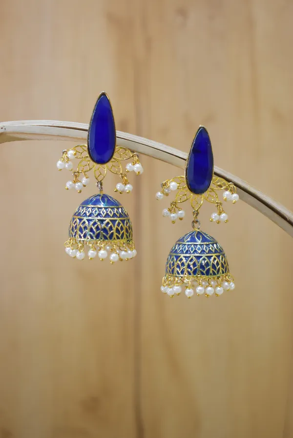 Hand_Made_Meenakari_Jhumka_Earring