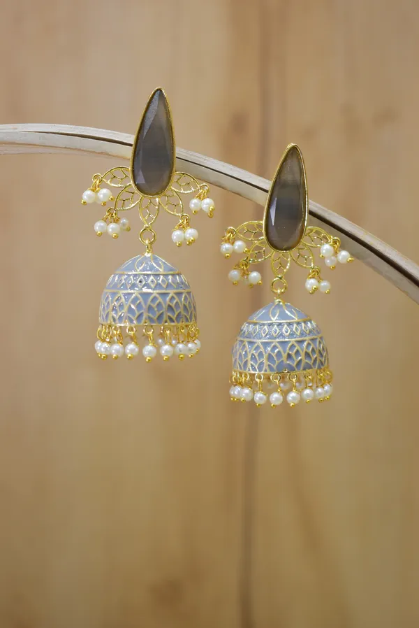 Hand_Made_Meenakari_Jhumka_Earring