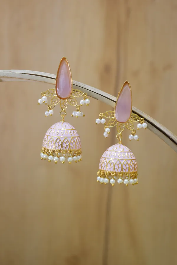 Hand_Made_Meenakari_Jhumka_Earring