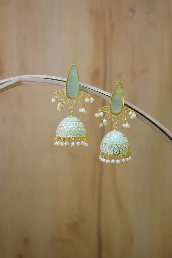 Hand_Made_Meenakari_Jhumka_Earring