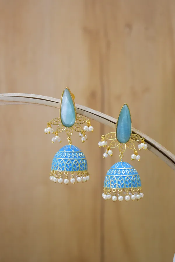 Hand_Made_Meenakari_Jhumka_Earring