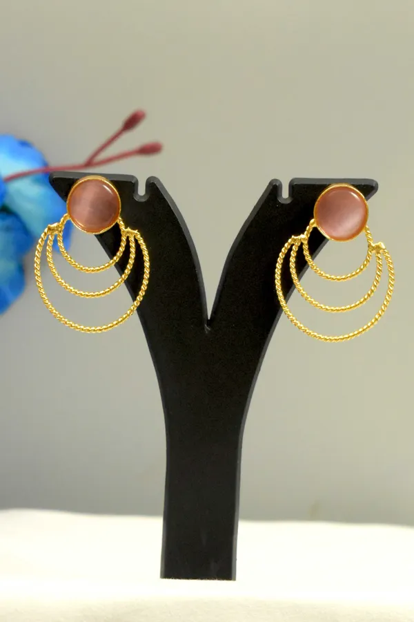 Pink_stone_earrings