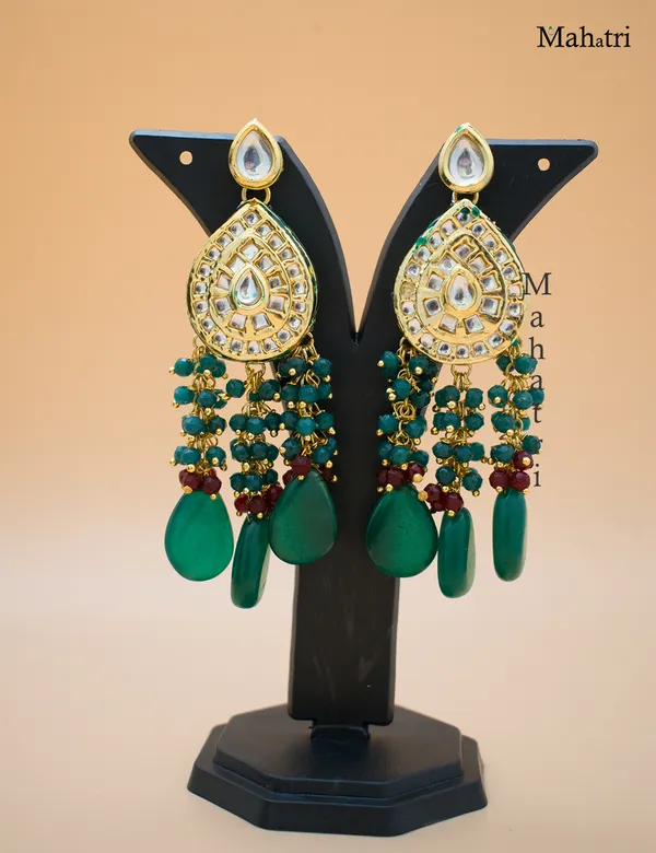 Premium_Bridal_Brass_Green_Necklace_Set_with_Earring