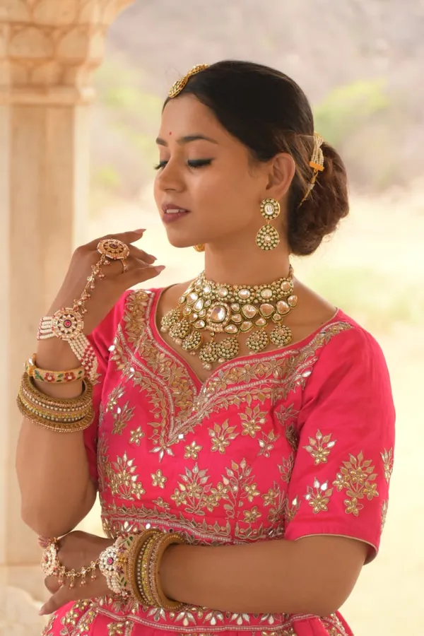 Bridal_Choker_Necklace_Earring_Set_wiith_Maang_Tikka_Only