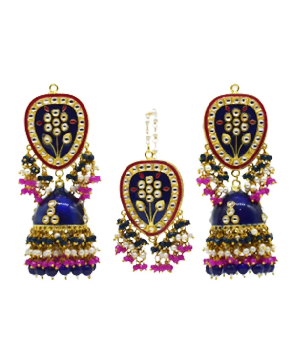 Meena_Kari_Heavy_Earring_with_Tikka