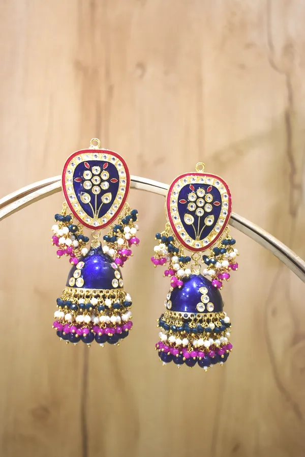 Meena_Kari_Heavy_Earring_with_Tikka