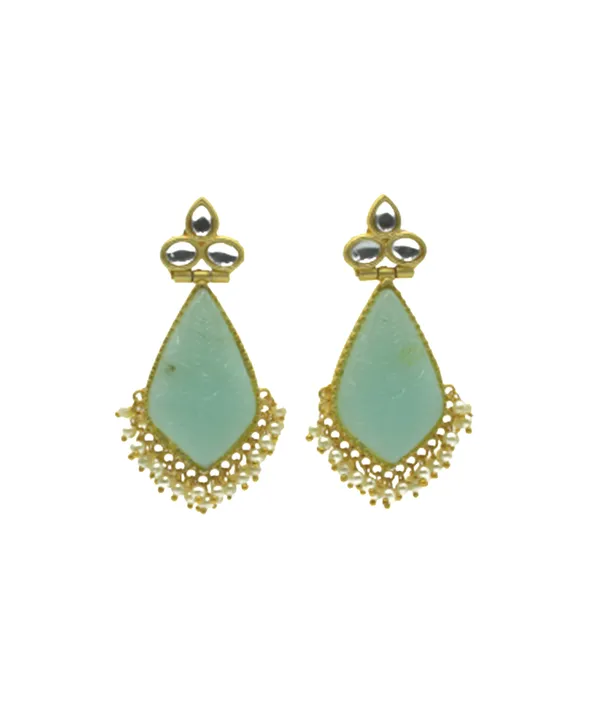 Mint_Carving_Stone_Earring_Set