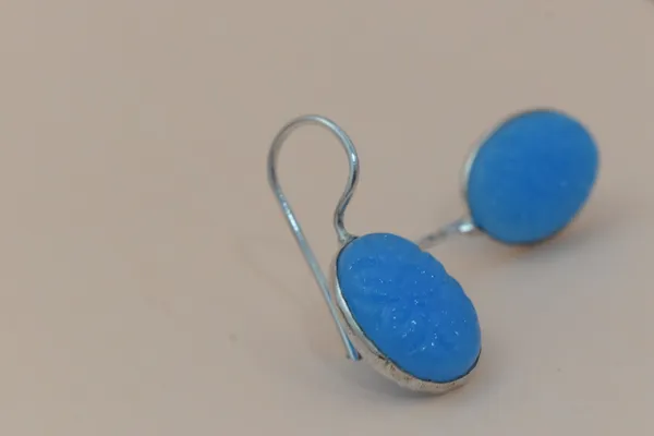 Carving_Stone_Turquoise_Earring