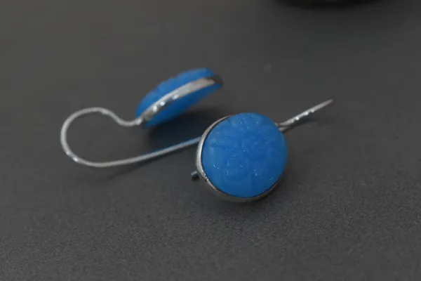 Carving_Stone_Turquoise_Earring