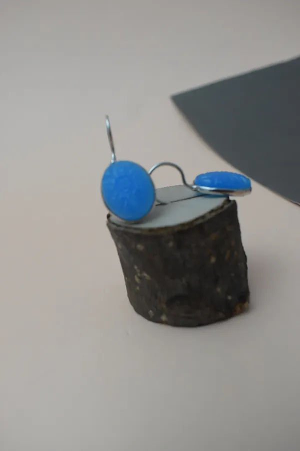 Carving_Stone_Turquoise_Earring