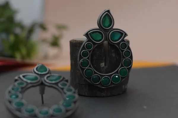 Green_Oxidize_Earring