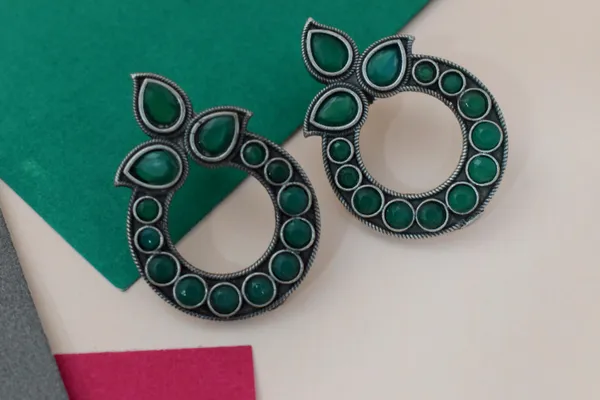 Green_Oxidize_Earring