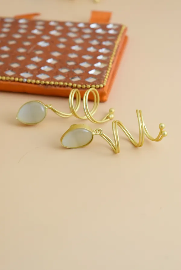 Brass_Grey_Stone_Earring