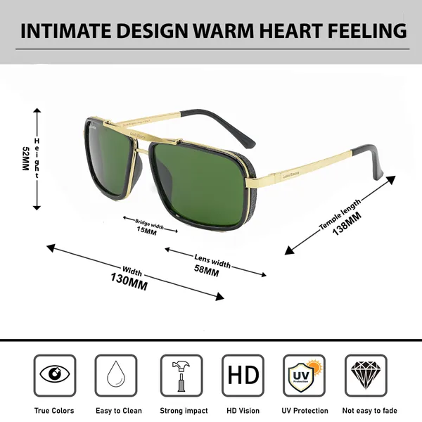 Louis_Kouros_Green_Cayenne_Mirrored(Glass),_Night_Vision,_Toughened_Glass_Lens,_UV_Protection_Rectangular,_Wayfarer,_Retro_Square_Sunglasses_(56)__(For_Men_&_Women,_Green)
