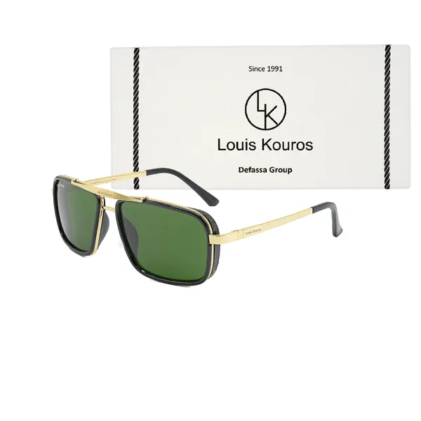 Louis_Kouros_Green_Cayenne_Mirrored(Glass),_Night_Vision,_Toughened_Glass_Lens,_UV_Protection_Rectangular,_Wayfarer,_Retro_Square_Sunglasses_(56)__(For_Men_&_Women,_Green)