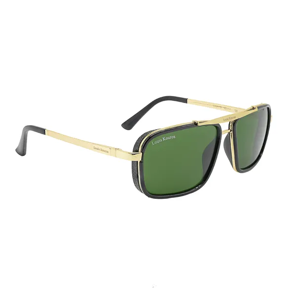 Louis_Kouros_Green_Cayenne_Mirrored(Glass),_Night_Vision,_Toughened_Glass_Lens,_UV_Protection_Rectangular,_Wayfarer,_Retro_Square_Sunglasses_(56)__(For_Men_&_Women,_Green)
