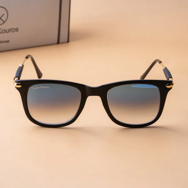 LOUIS_KOUROS__Blue_Gradient_Buloster_Mirrored,_UV_Protection,_Night_Vision,_Toughened_Glass_Lens,_UV_Protection,_Riding_Glasses,_Retro_Square,_Wayfarer_Sunglasses_(52)__(For_Men_&_Women,_Blue_Gradient)