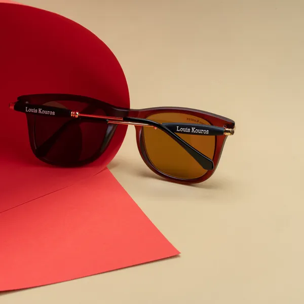 LOUIS_KOUROS__Brown_Buloster_Mirrored,_UV_Protection,_Night_Vision,_Toughened_Glass_Lens,_UV_Protection,_Riding_Glasses,_Retro_Square,_Wayfarer_Sunglasses_(52)__(For_Men_&_Women,_Brown)