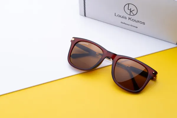 LOUIS_KOUROS__Brown_Buloster_Mirrored,_UV_Protection,_Night_Vision,_Toughened_Glass_Lens,_UV_Protection,_Riding_Glasses,_Retro_Square,_Wayfarer_Sunglasses_(52)__(For_Men_&_Women,_Brown)