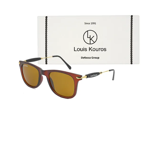 LOUIS_KOUROS__Brown_Buloster_Mirrored,_UV_Protection,_Night_Vision,_Toughened_Glass_Lens,_UV_Protection,_Riding_Glasses,_Retro_Square,_Wayfarer_Sunglasses_(52)__(For_Men_&_Women,_Brown)