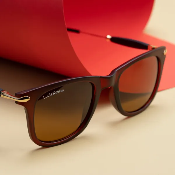 LOUIS_KOUROS__Brown_Buloster_Mirrored,_UV_Protection,_Night_Vision,_Toughened_Glass_Lens,_UV_Protection,_Riding_Glasses,_Retro_Square,_Wayfarer_Sunglasses_(52)__(For_Men_&_Women,_Brown)