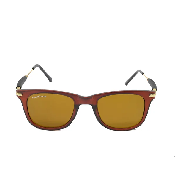 LOUIS_KOUROS__Brown_Buloster_Mirrored,_UV_Protection,_Night_Vision,_Toughened_Glass_Lens,_UV_Protection,_Riding_Glasses,_Retro_Square,_Wayfarer_Sunglasses_(52)__(For_Men_&_Women,_Brown)