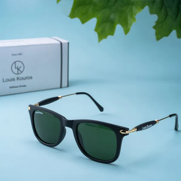 LOUIS_KOUROS__Green_Buloster_Mirrored,_UV_Protection,_Night_Vision,_Toughened_Glass_Lens,_UV_Protection,_Riding_Glasses,_Retro_Square,_Wayfarer_Sunglasses_(52)__(For_Men_&_Women,_Green)
