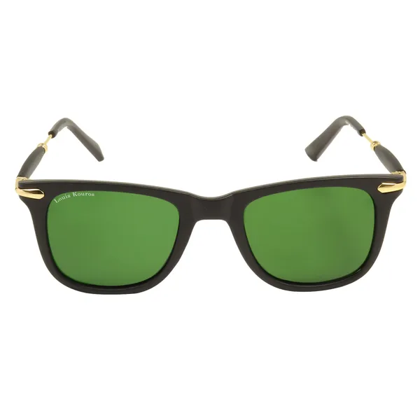 LOUIS_KOUROS__Green_Buloster_Mirrored,_UV_Protection,_Night_Vision,_Toughened_Glass_Lens,_UV_Protection,_Riding_Glasses,_Retro_Square,_Wayfarer_Sunglasses_(52)__(For_Men_&_Women,_Green)