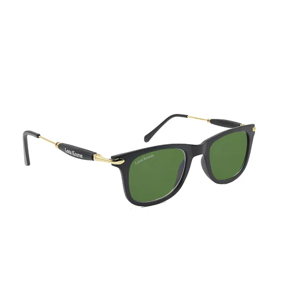 LOUIS_KOUROS__Green_Buloster_Mirrored,_UV_Protection,_Night_Vision,_Toughened_Glass_Lens,_UV_Protection,_Riding_Glasses,_Retro_Square,_Wayfarer_Sunglasses_(52)__(For_Men_&_Women,_Green)