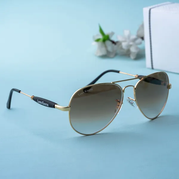 Louis_Kouros_Brown_Gradient_Airomade_Mirrored(Glass),_UV_Protection,_Toughened_Glass_Lens,_UV_Protection,_Night_Vision,_Aviator_Sunglasses_(62)__(For_Men_&_Women,_Brown_Gradient)