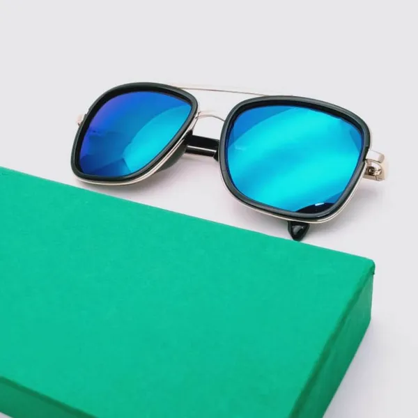 Aqua_Blue_HUMBLEE_Square_Sunglasses