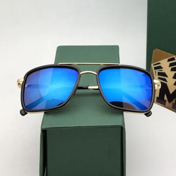 Blue_HUMBLEE_Square_Sunglasses
