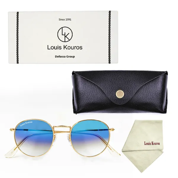 LOUIS_KOUROS_Blue_Gradient_Mezage_Mirrored(Glass),_UV_Protection,_Toughened_Glass_Lens,_UV_Protection,_Night_Vision,_Round_Sunglasses_(50)__(For_Men_&_Women,_Blue_Gradient)
