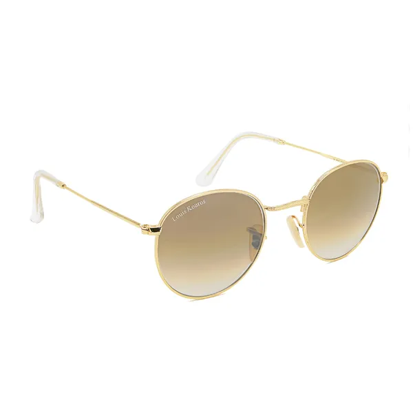 LOUIS_KOUROS_Brown_Gradient_Mezage_Mirrored(Glass),_UV_Protection,_Toughened_Glass_Lens,_UV_Protection,_Night_Vision,_Round_Sunglasses_(50)__(For_Men_&_Women,_Brown_Gradient)