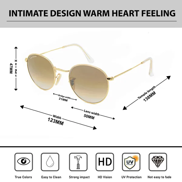 LOUIS_KOUROS_Brown_Gradient_Mezage_Mirrored(Glass),_UV_Protection,_Toughened_Glass_Lens,_UV_Protection,_Night_Vision,_Round_Sunglasses_(50)__(For_Men_&_Women,_Brown_Gradient)