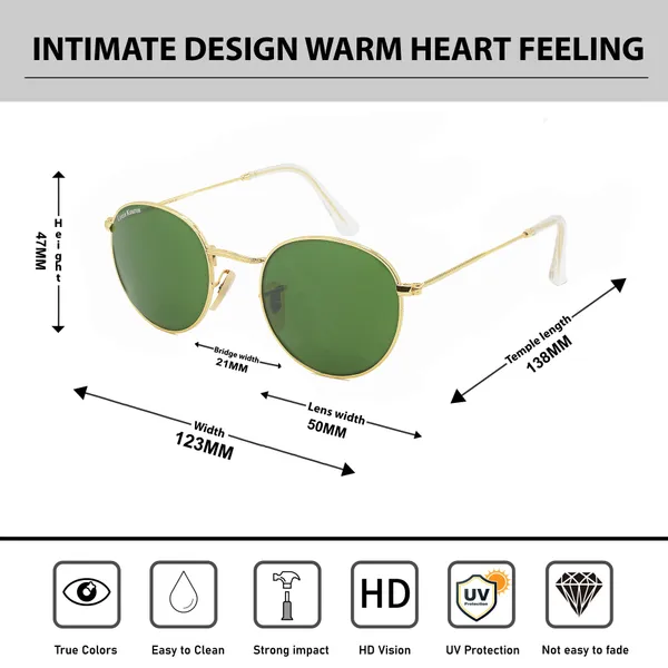LOUIS_KOUROS_Green_Mezage_Mirrored(Glass),_UV_Protection,_Toughened_Glass_Lens,_UV_Protection,_Night_Vision,_Round_Sunglasses_(50)__(For_Men_&_Women,_Green)
