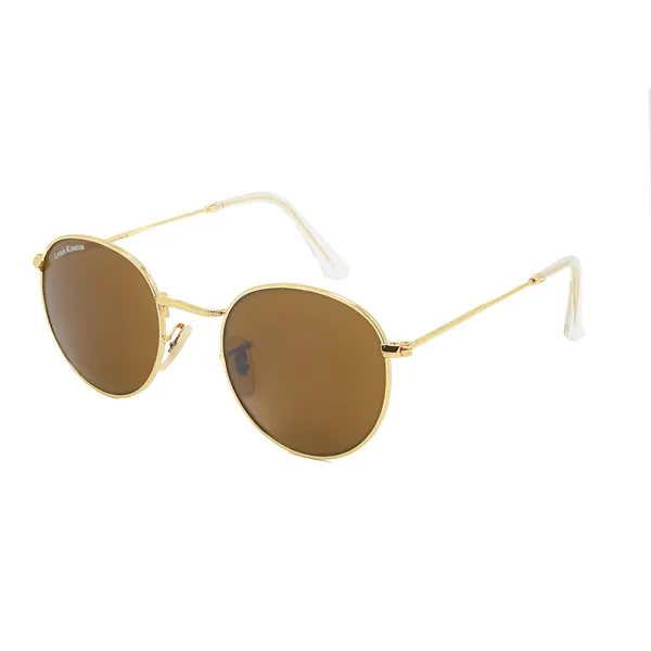 LOUIS_KOUROS_Brown_Mezage_Mirrored(Glass),_UV_Protection,_Toughened_Glass_Lens,_UV_Protection,_Night_Vision,_Round_Sunglasses_(50)__(For_Men_&_Women,_Brown)