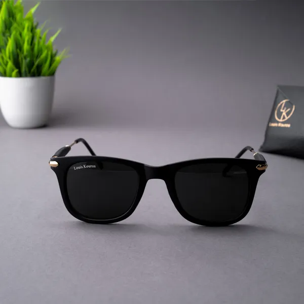 LOUIS_KOUROS__Black_Buloster_Mirrored,_UV_Protection,_Night_Vision,_Toughened_Glass_Lens,_UV_Protection,_Riding_Glasses,_Retro_Square,_Wayfarer_Sunglasses_(52)__(For_Men_&_Women,_Black)