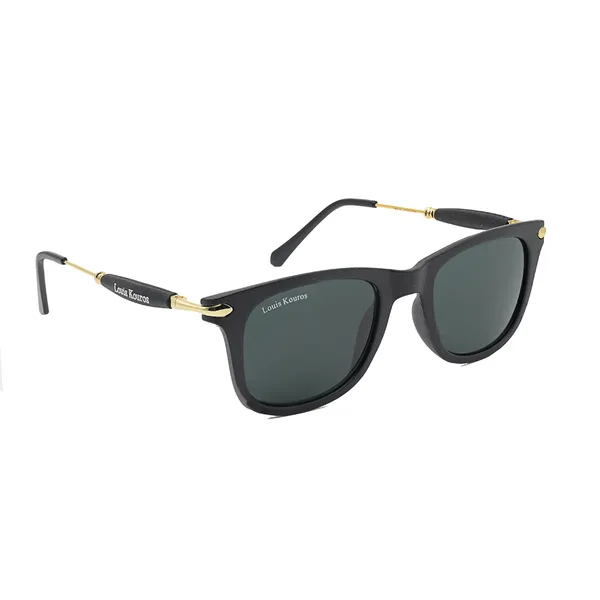 LOUIS_KOUROS__Black_Buloster_Mirrored,_UV_Protection,_Night_Vision,_Toughened_Glass_Lens,_UV_Protection,_Riding_Glasses,_Retro_Square,_Wayfarer_Sunglasses_(52)__(For_Men_&_Women,_Black)