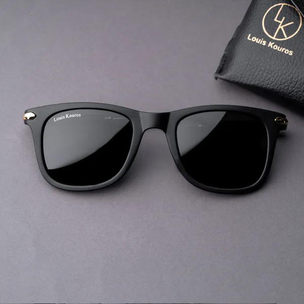 LOUIS_KOUROS__Black_Buloster_Mirrored,_UV_Protection,_Night_Vision,_Toughened_Glass_Lens,_UV_Protection,_Riding_Glasses,_Retro_Square,_Wayfarer_Sunglasses_(52)__(For_Men_&_Women,_Black)