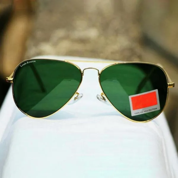 LOUIS_KOUROS_Green_Armstoner_Mirrored(Glass),_UV_Protection,_Toughened_Glass_Lens,_UV_Protection,_Night_Vision,_Aviator_Sunglasses_(62)__(For_Men_&_Women,_Green)