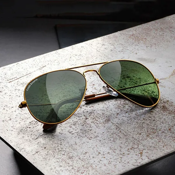 LOUIS_KOUROS_Green_Armstoner_Mirrored(Glass),_UV_Protection,_Toughened_Glass_Lens,_UV_Protection,_Night_Vision,_Aviator_Sunglasses_(62)__(For_Men_&_Women,_Green)