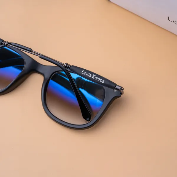 LOUIS_KOUROS__Blue_Gradient_Buloster_Mirrored,_UV_Protection,_Night_Vision,_Toughened_Glass_Lens,_UV_Protection,_Riding_Glasses,_Retro_Square,_Wayfarer_Sunglasses_(52)__(For_Men_&_Women,_Blue_Gradient)