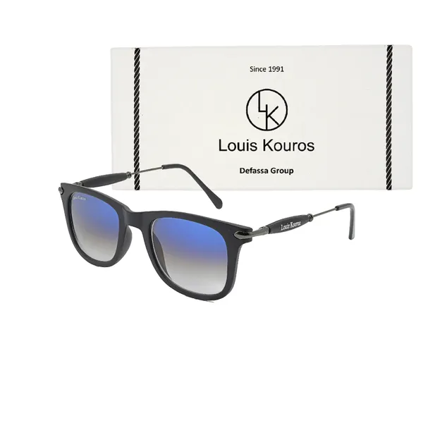 LOUIS_KOUROS__Blue_Gradient_Buloster_Mirrored,_UV_Protection,_Night_Vision,_Toughened_Glass_Lens,_UV_Protection,_Riding_Glasses,_Retro_Square,_Wayfarer_Sunglasses_(52)__(For_Men_&_Women,_Blue_Gradient)