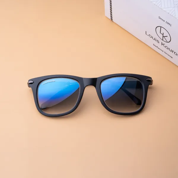 LOUIS_KOUROS__Blue_Gradient_Buloster_Mirrored,_UV_Protection,_Night_Vision,_Toughened_Glass_Lens,_UV_Protection,_Riding_Glasses,_Retro_Square,_Wayfarer_Sunglasses_(52)__(For_Men_&_Women,_Blue_Gradient)