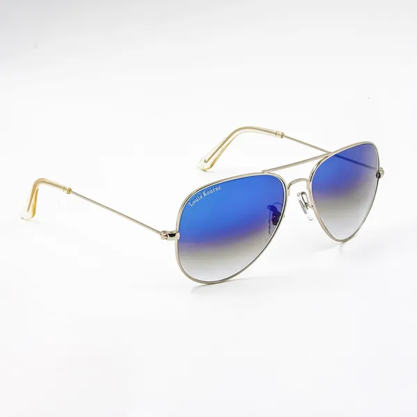 LOUIS_KOUROS_Blue_Gradient_Armstoner_Mirrored(Glass),_UV_Protection,_Toughened_Glass_Lens,_UV_Protection,_Night_Vision,_Aviator_Sunglasses_(62)__(For_Men_&_Women,_Blue_Gradient)